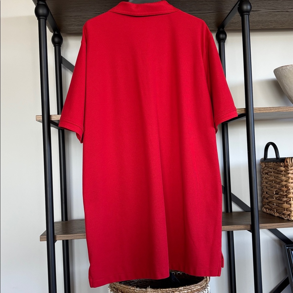 L.L. Bean Men's Bright Red Short Sleeve Polo L Tall - Picture 3 of 7